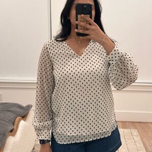 Banana Republic Black and White Polka Dot Blouse